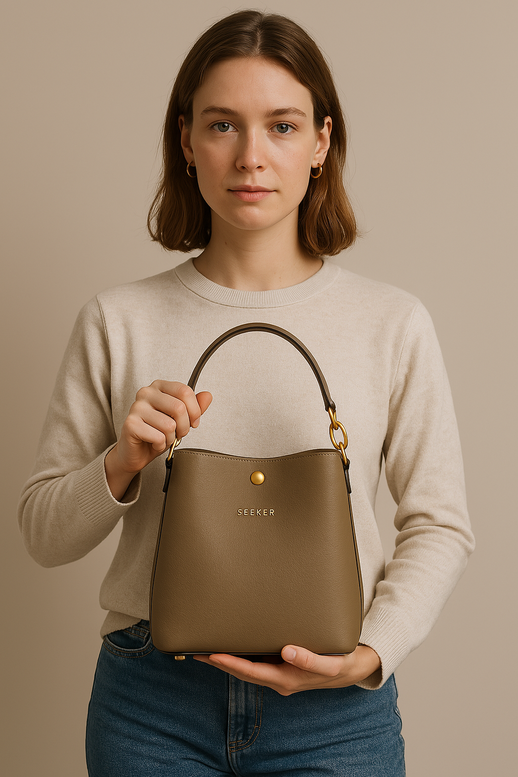 ETOUPE LEATHER BAG