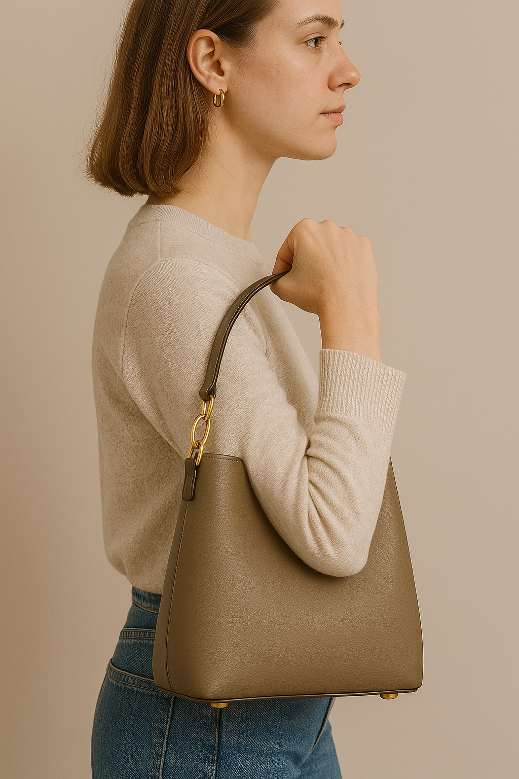 ETOUPE LEATHER BAG