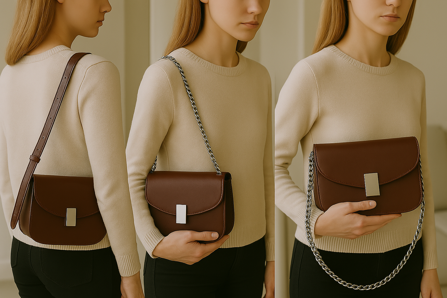 BURGUNDY LEATHER BAG