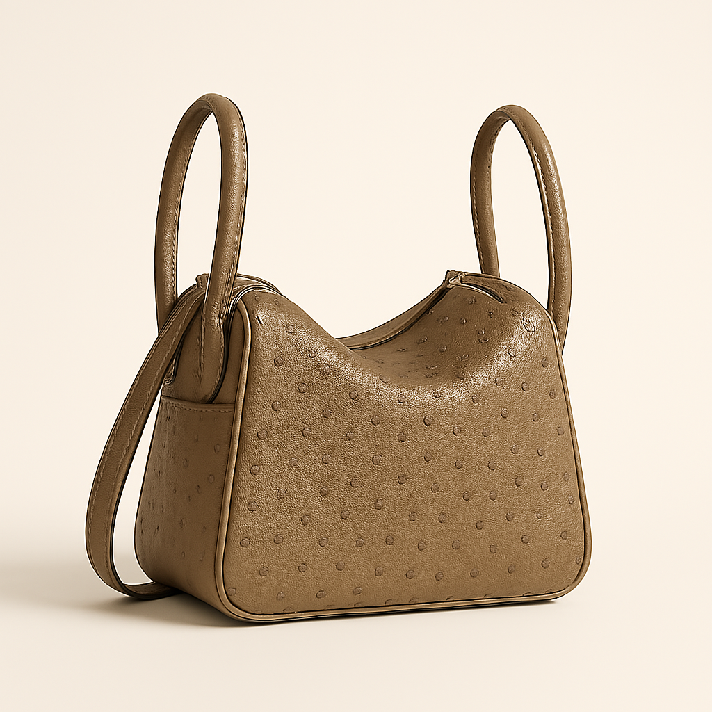 CAMEL OSTRICH LEATHER