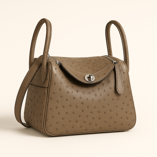 CAMEL OSTRICH LEATHER