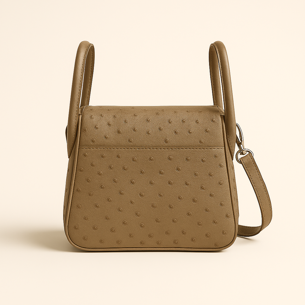CAMEL OSTRICH LEATHER