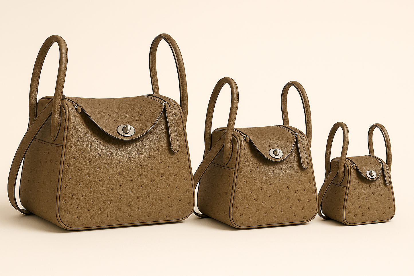CAMEL OSTRICH LEATHER